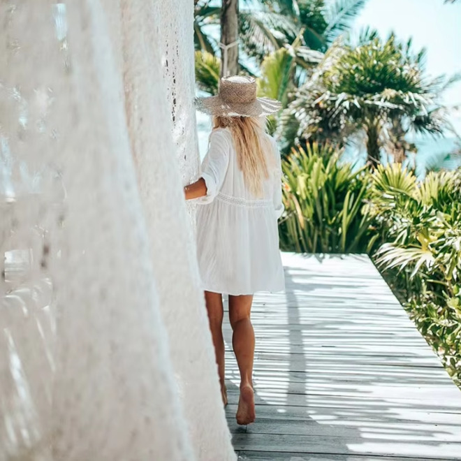 White Beach Cover Up