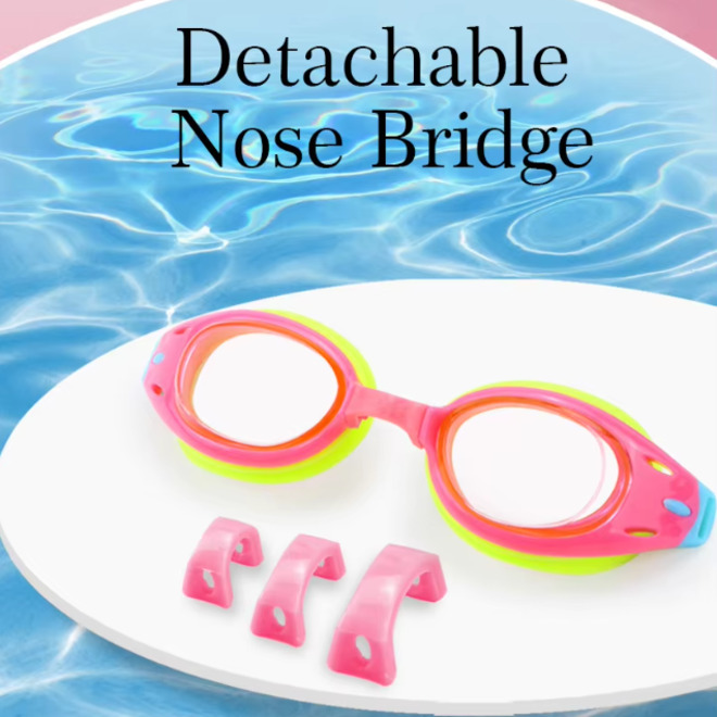 UV Protection Colorful Easy Adjustable Strap Anti Fog Swimming Goggles