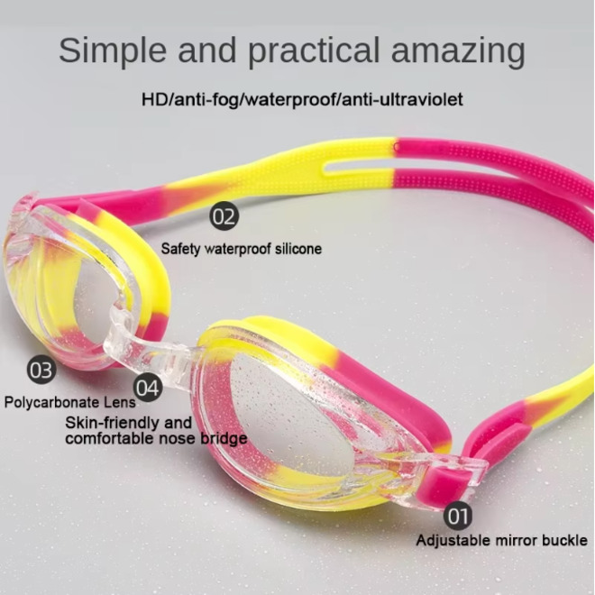 Double Layer Silicone Adult Waterproof Swimming Goggles
