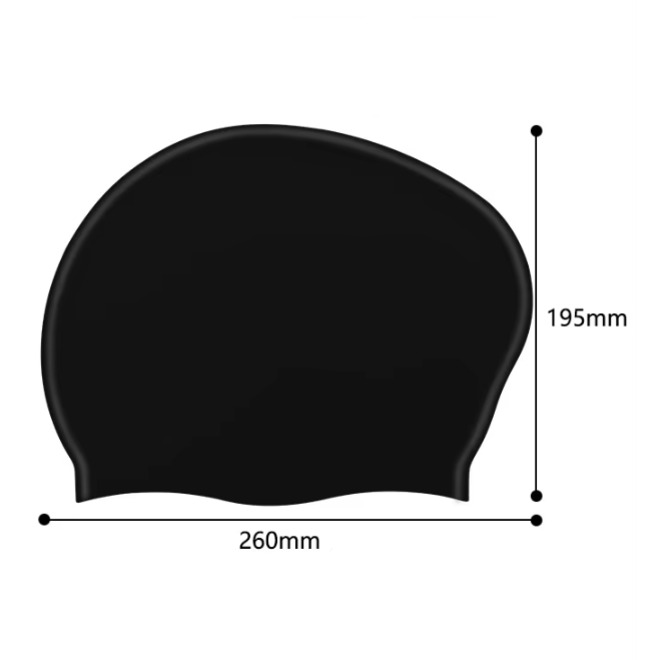 Silicone High Elasticity Swimming Cap For Long Hair Women