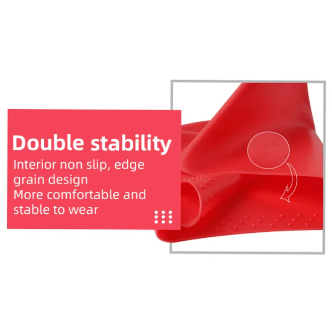 Environmental Silicone Good Stretch No Leakage Swimming Cap