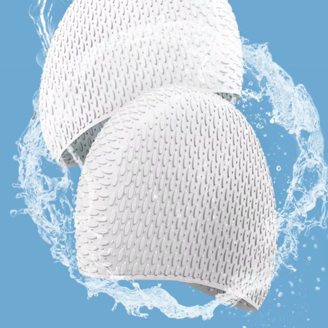 Waterproof Ear Protection Swimming Caps For Long Hair Women