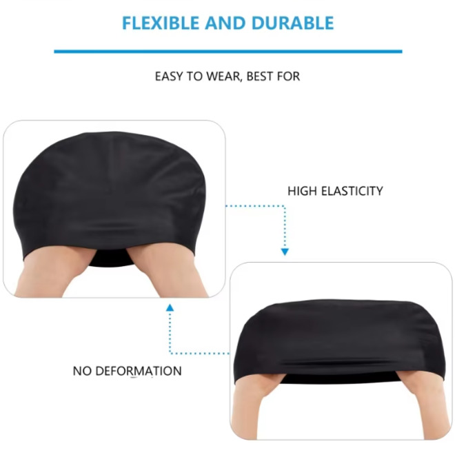 Long Hair Waterproof Silicone Swimming Cap
