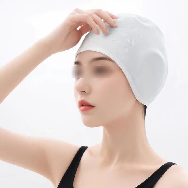 Extra Ear Protection Silicone Swimming Cap For Women