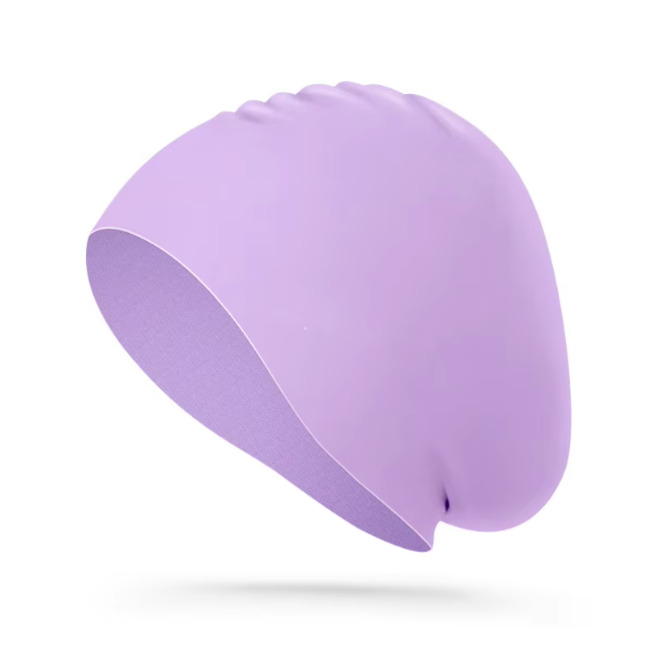 Fashionable Waterproof Silicone Adult Long Hair Ear protection Swimming Cap