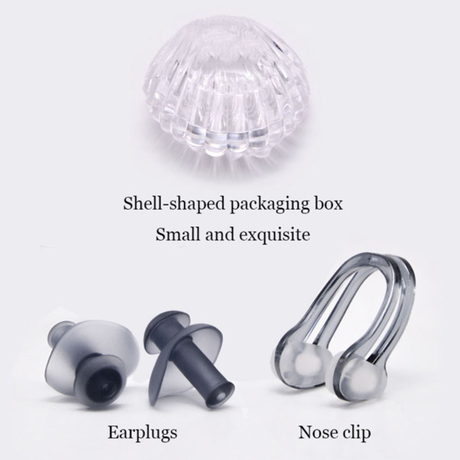 Lighthearted Silicone Free Diving Swimming Nose Clips 3 Layer Earplugs