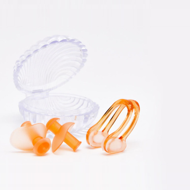 Lighthearted Silicone Free Diving Swimming Nose Clips 3 Layer Earplugs