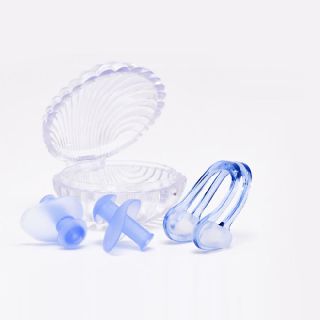 Lighthearted Silicone Free Diving Swimming Nose Clips 3 Layer Earplugs