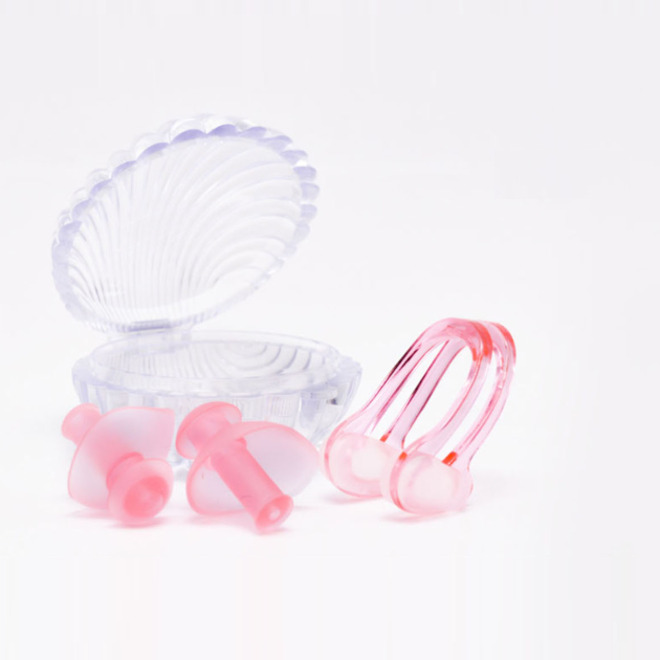 Lighthearted Silicone Free Diving Swimming Nose Clips 3 Layer Earplugs