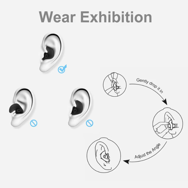 Upgraded Design Silicone Swimming Waterproof Reusable Ear Plugs