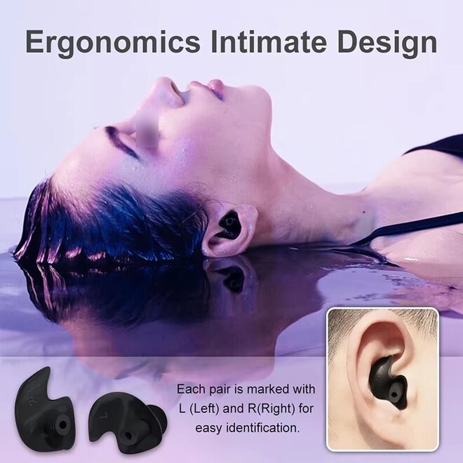 Upgraded Design Silicone Swimming Waterproof Reusable Ear Plugs