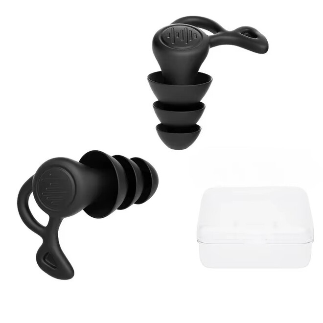 3 Layer Anti Noise Silicone Reusable Earplugs